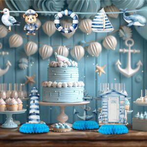 36-Piece Nautical Party Decorations - Ocean Theme Birthday Party Decor for Birthday, Baby Shower, and Nautical Celebrations