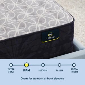 Serta Classic Clarks Hill 2.0, Firm 12.5" Queen Mattress, Zoned Support, Cooling, Breathable and Pressure Relieving - 100 Night Trial, CertiPUR-US Certified