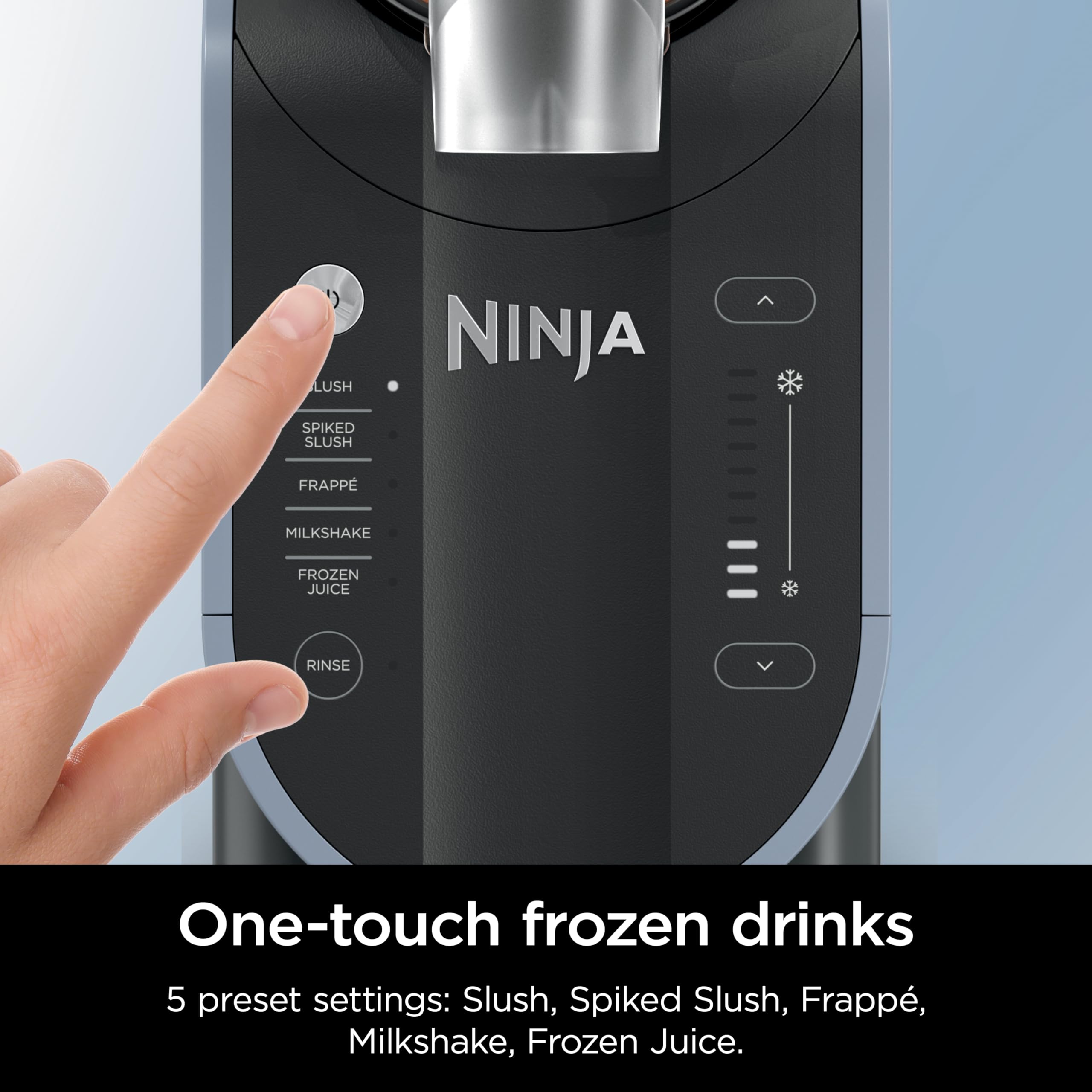 Ninja SLUSHi Professional Frozen Drink Maker with RapidChill Technology, Frozen Drink & Slushie Machine, 5 Preset Programs, Frozen Margaritas, Frappés, and More, Grey, FS301C, (Canadian Version)