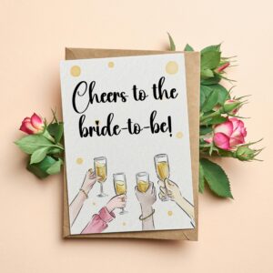 TRIDECOR Bridal Shower Card For Bride To Be, Wedding Card, Engagement Card, Bridesmaid Card - Folded 5"x7" with Envelope, Sticker to Seal - Card for Her, Women, Girlfriend, Bestfriend