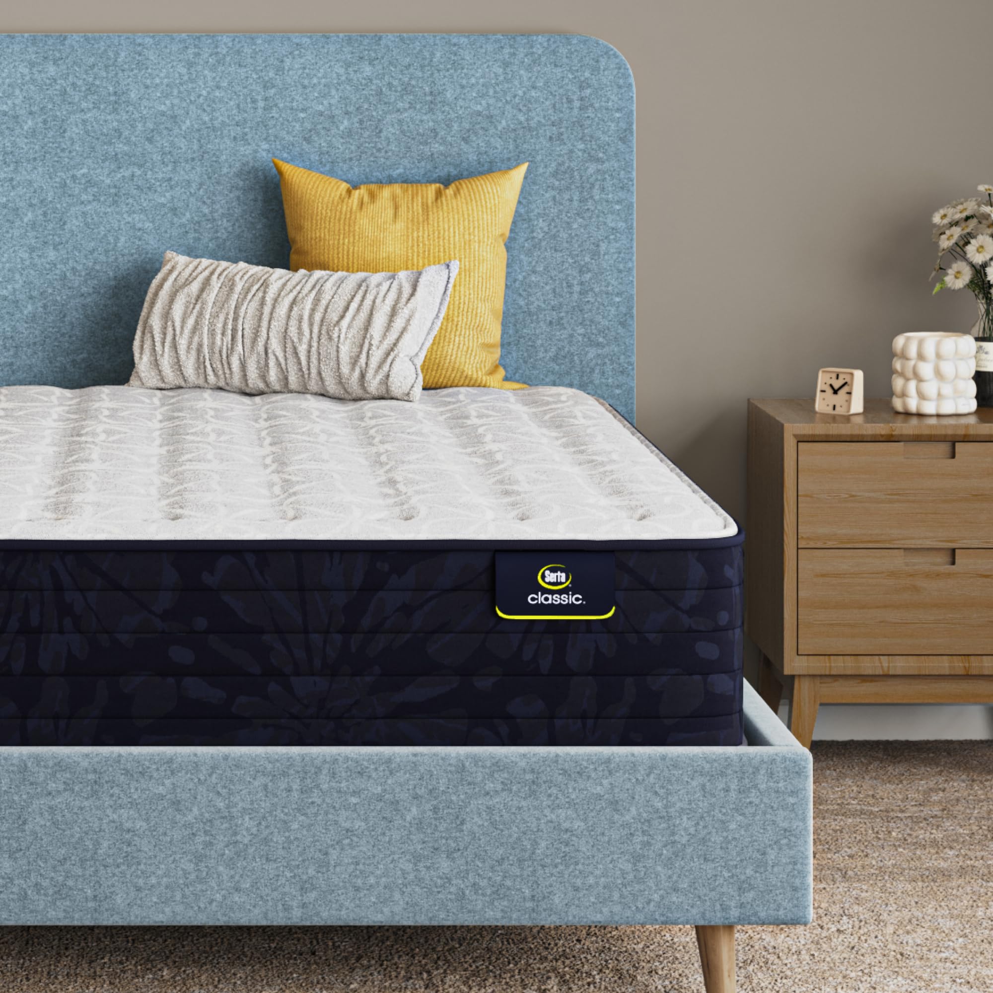 Serta Classic Clarks Hill Elite 2.0, Medium 13.5" Twin XL Mattress, Zoned Support, Cooling, Breathable and Pressure Relieving - 100 Night Trial, CertiPUR-US Certified