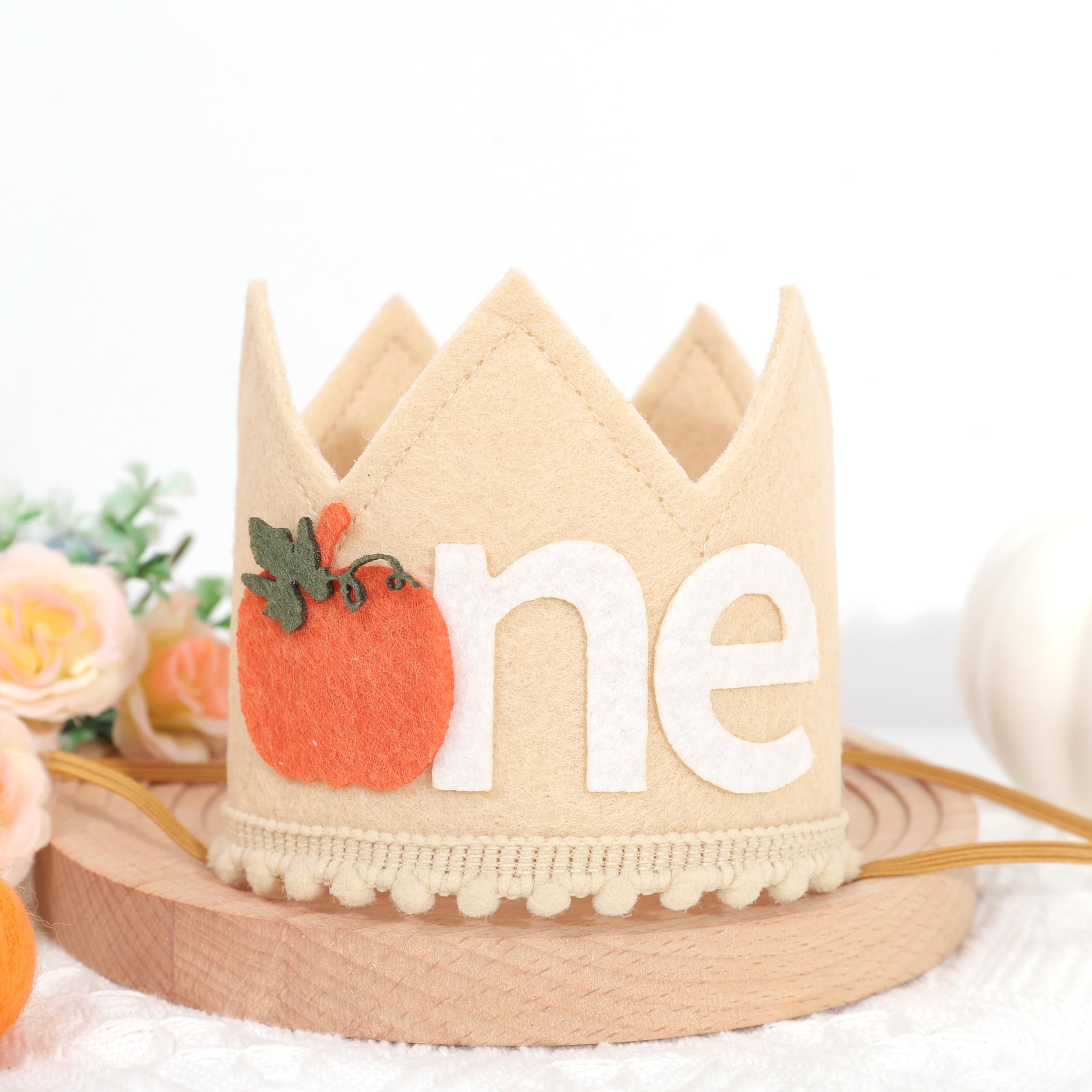 Pumpkin 1st Birthday Crown Hat - Little Pumpkin First Birthday Crown, Pumpkin Theme Birthday Decoration, Thanksgiving Day Birthday Party Supplies, Baby Boy/Girl Fall Birthday Cake Smash Photo Prop