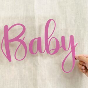 CIEQR Sweet Baby Girl Sign Decal for Baby Shower Decorations - Gender Reveal Sign Decal, Baby Shower Party Decal Sign for Party, Balloon Arch, Backdrop, Room...