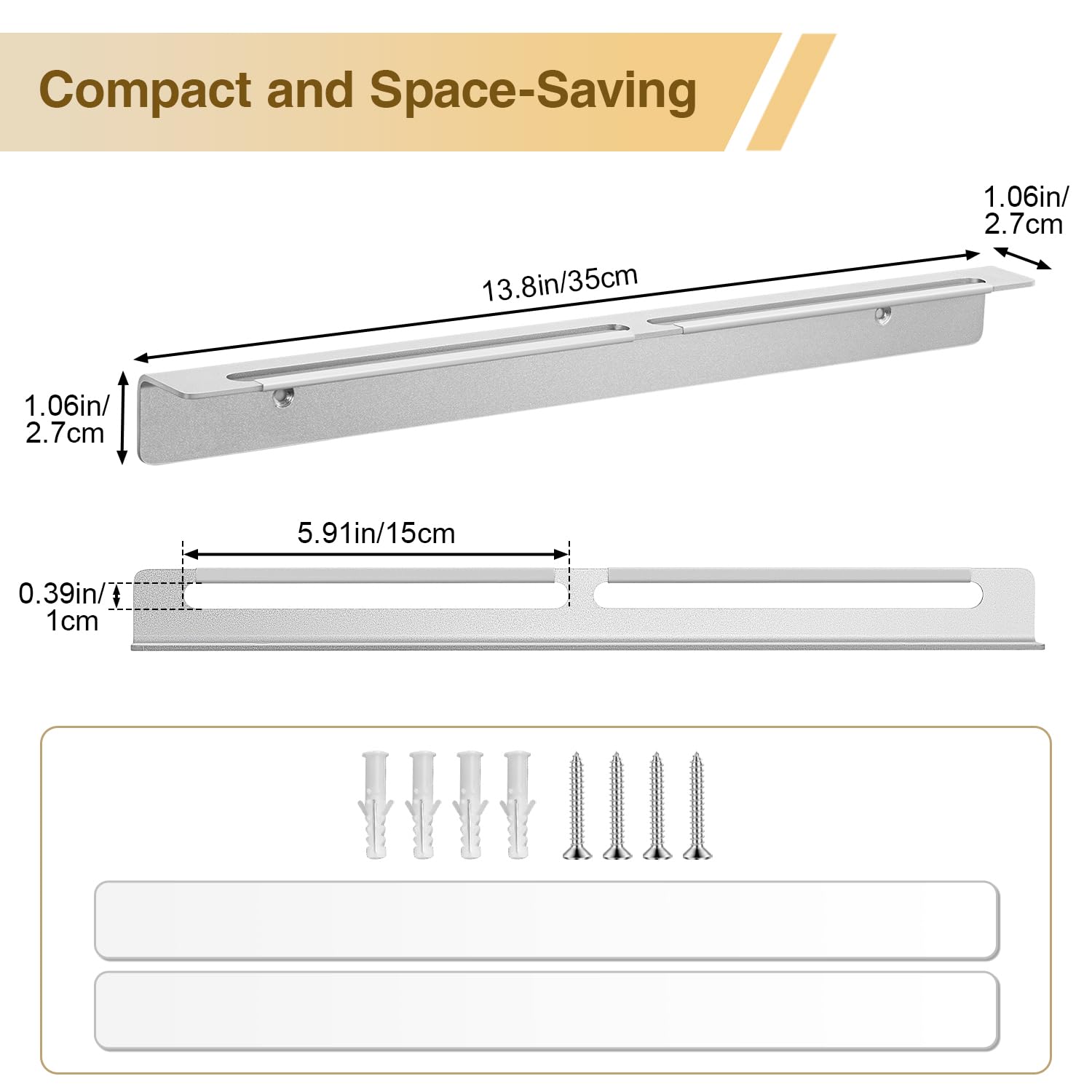 songsoso Sunglasses Organizer Wall-Mounted 2 Pack：Silver Aluminum Eyeglasses Holder - Sunglasses Rack for Wall, Home Decor - Sunglasses Wall Storage for displaying Multiple Pairs of Eyeglasses