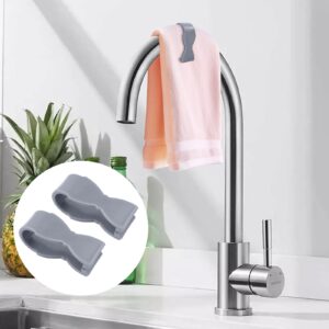 Tokusatsu 6 Pcs Kitchen Towel Clips, U-Shape Towel Clip with Strong Clamping Force for Kitchen, Oven Handle, Bathroom Towel Rack, Dishwasher and Stove to Trevent Towels from Falling Off, Grey