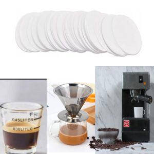 500 Count Replacement Paper Filters, Round Disposable Coffee Filters Paper Micro-filters Compatible with Aeropress Coffee Makers for Brewing Tea and Coffee. (White)