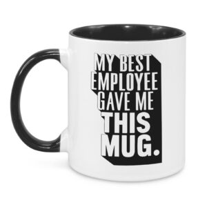 boss gifts boss mug 11oz,funny gifts for boss coffee cups,my best employee gave me this mug boss christmas gifts,boss day gifts,birthday gifts for boss men women,goodbye gifts for your boss