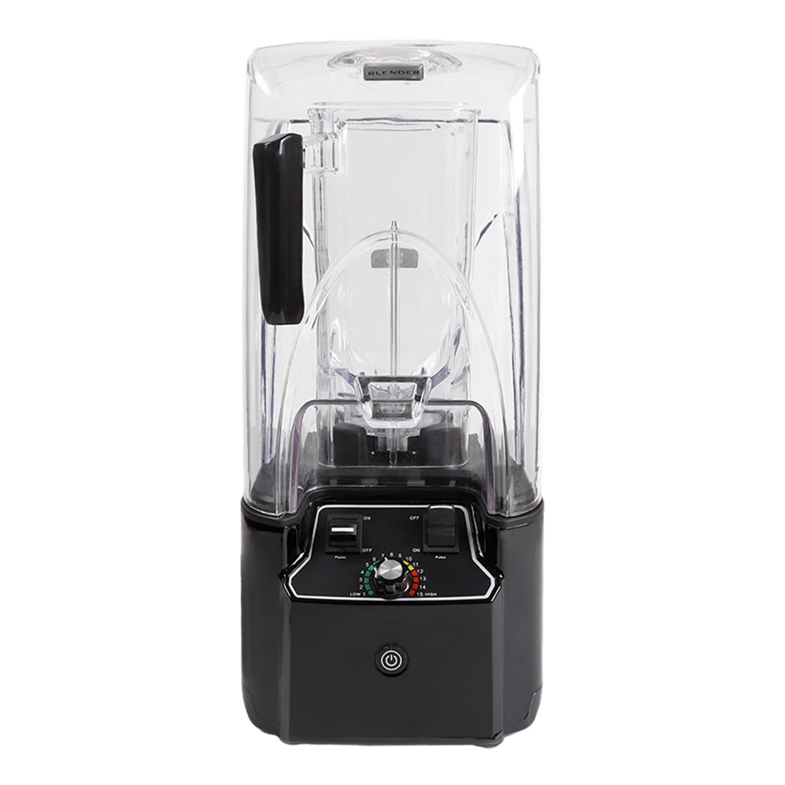 RTUSUML Professional Commercial Blender, 2200W Motor Soundproof Blender with Shield Quiet Sound Enclosure, Industries Strong and Quiet Professional-Grade Power, Self-Cleaning, Black