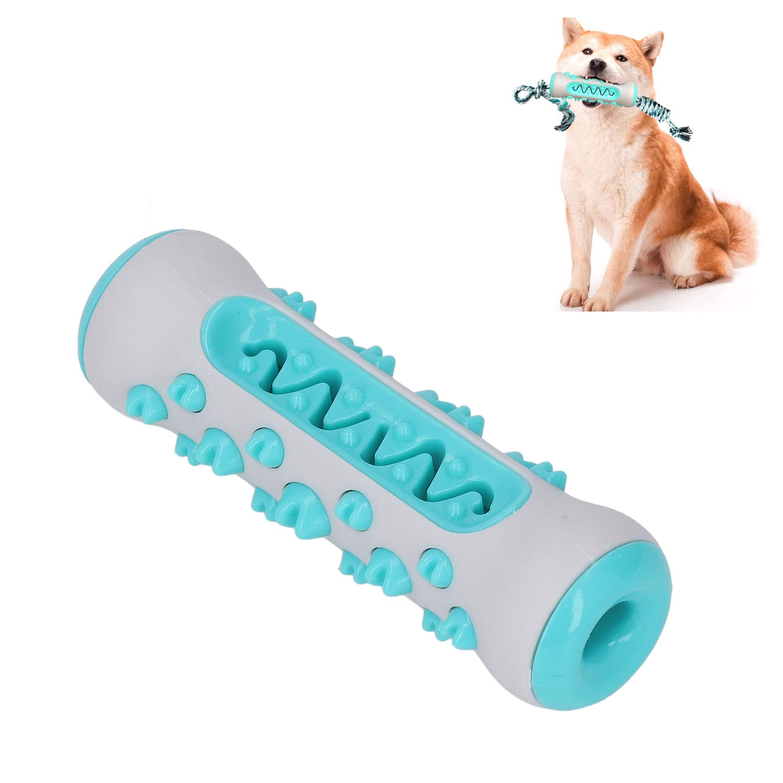 SASKATE Puppy Chew Toy for Teething, Dog Chew Toys, Teeth Cleaner Doggy Brushing Sticks for Dental Oral Care (Gray Blue)