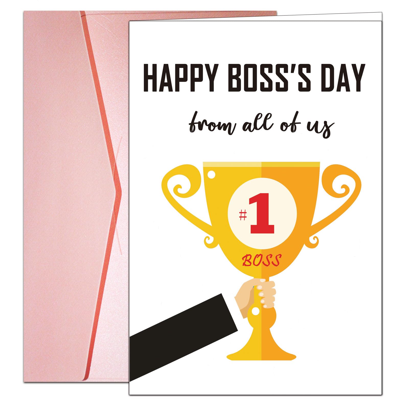 Dapofajo Boss Day Card, Best Boss Card from Team, Thanks Card for Boss, Happy Boss Day Gift Idea, Boss Card with Eenvelope