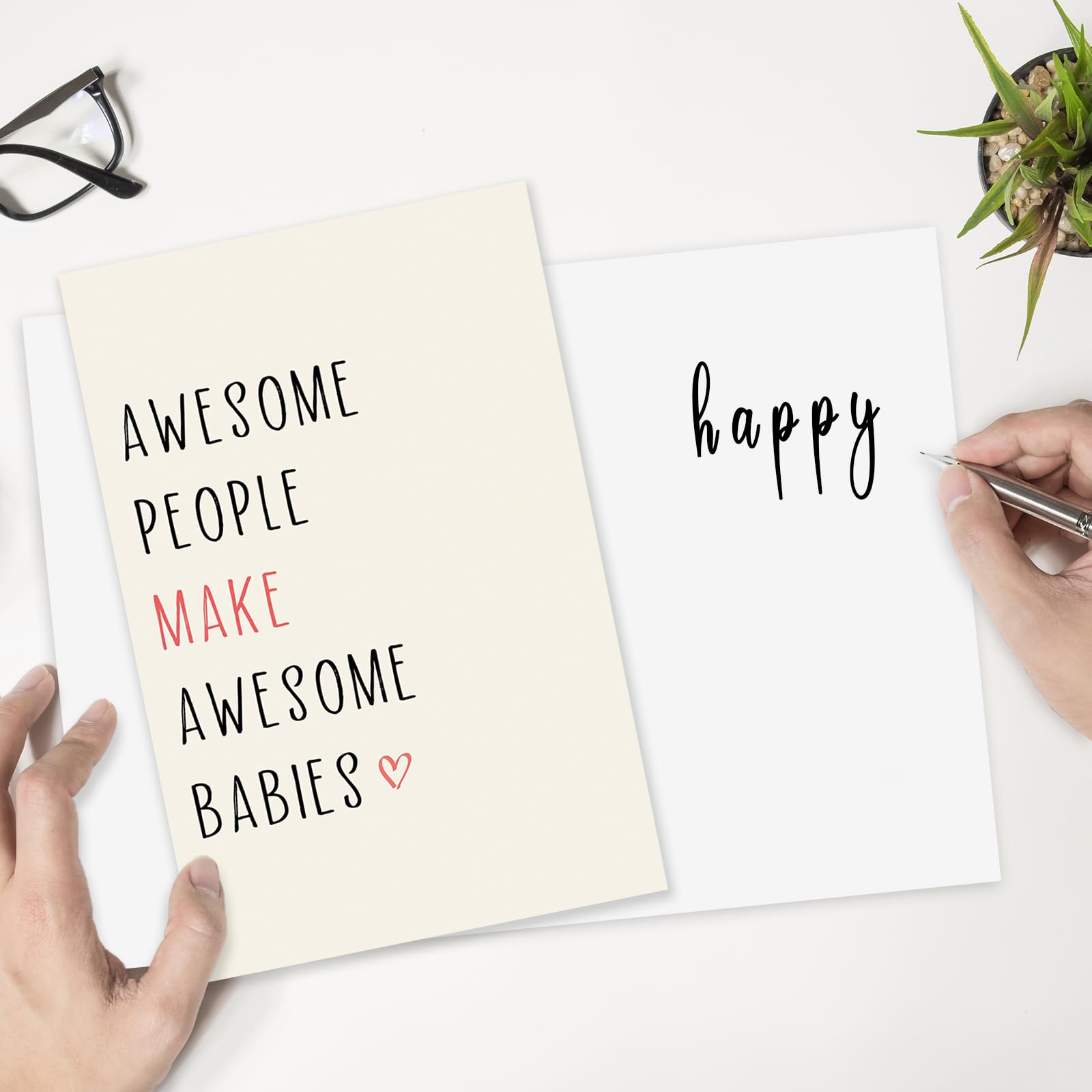 Missonemi Funny Baby Shower Card, Humorous Baby Shower Gifts for Girls Boys, New Baby Card for New Mom New Dad, Cute Baby Expecting Card, New Baby Arrival Card, Congratulations Pregnancy Card