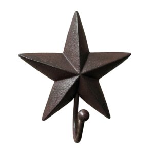 qiaoidea rustic star wall hooks – vintage decorative western home wall mount coat rack hanger hooks