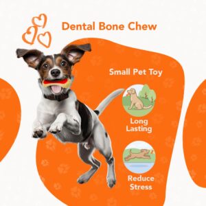 ReThink Pet Dental Bone Dog Chew Toy, Small Bacon-Scented Dog Chew Bones, Odor-Stimulating Nylon Dog Bones and Chew Toy, Durable and Tough Dog Toys for Boredom