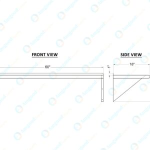 AmGood 18" X 60" Stainless Steel Wall Shelf | NSF | Garage, Laundry, Storage, Utility Room | Restaurant, Commercial Kitchen