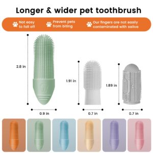 PIUYGNFA Dog Toothbrush, 6 Pack Dog Toothbrush Finger for Cats and Dogs, 360° Cleaning Dog Finger Toothbrush Small Breed with Individual Package, Soft and Durable Finger Toothbrush for Dogs