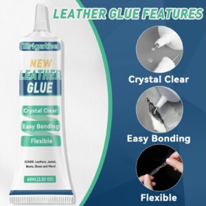 Leather Glue Adhesive, Leather Glue Repair, Leather Glue for Purses, Car Seat, Shoes and Sofa, Bonding Between Leather and Leather, Leather and Substrates of Different Materials