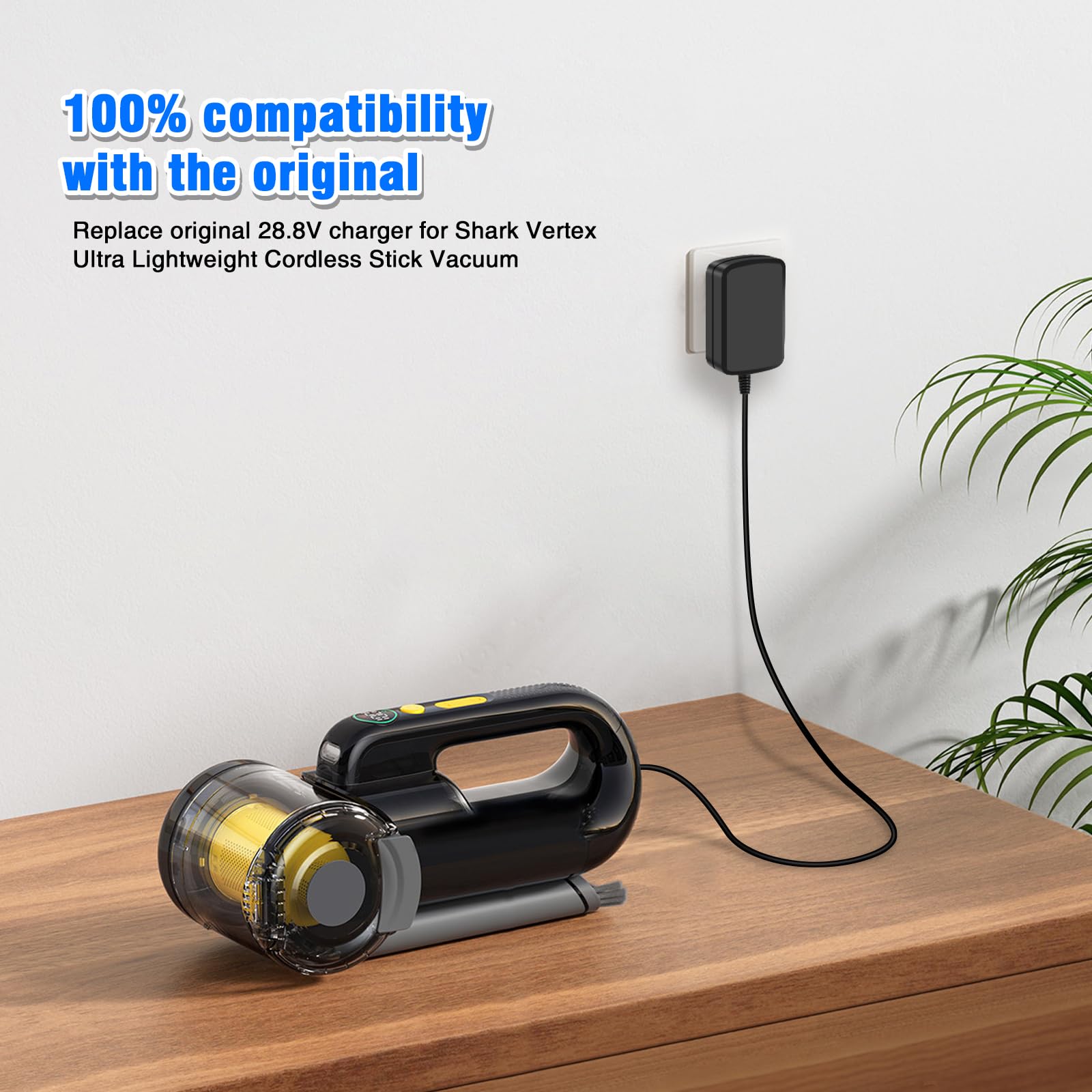 DK33-288080H-U Charger Compatible with Shark Vertex IZ440 IZ440H IZ462H IZ460 IZ480 IZ441H IZ482H IZ483H Lightweight Cordless Stick Vacuum Cleaner