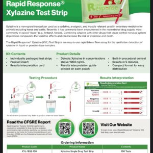 Rapid Response Xylazine Test Strips 20 Count, Green