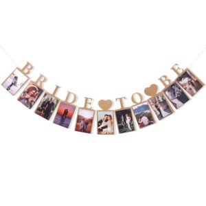 bride to be photo banner - bridal shower decorations,bride to be banner,bachelorette party decorations,wedding banner decorations (gold)