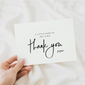 Blank Thank You Cards with Envelopes by ThreeKin - 25 Folded 3.5 x 5 Inch Cards for Weddings, Graduations, Baby Showers, Business & Birthdays - All Occasion Stationery Set, US Owned Business