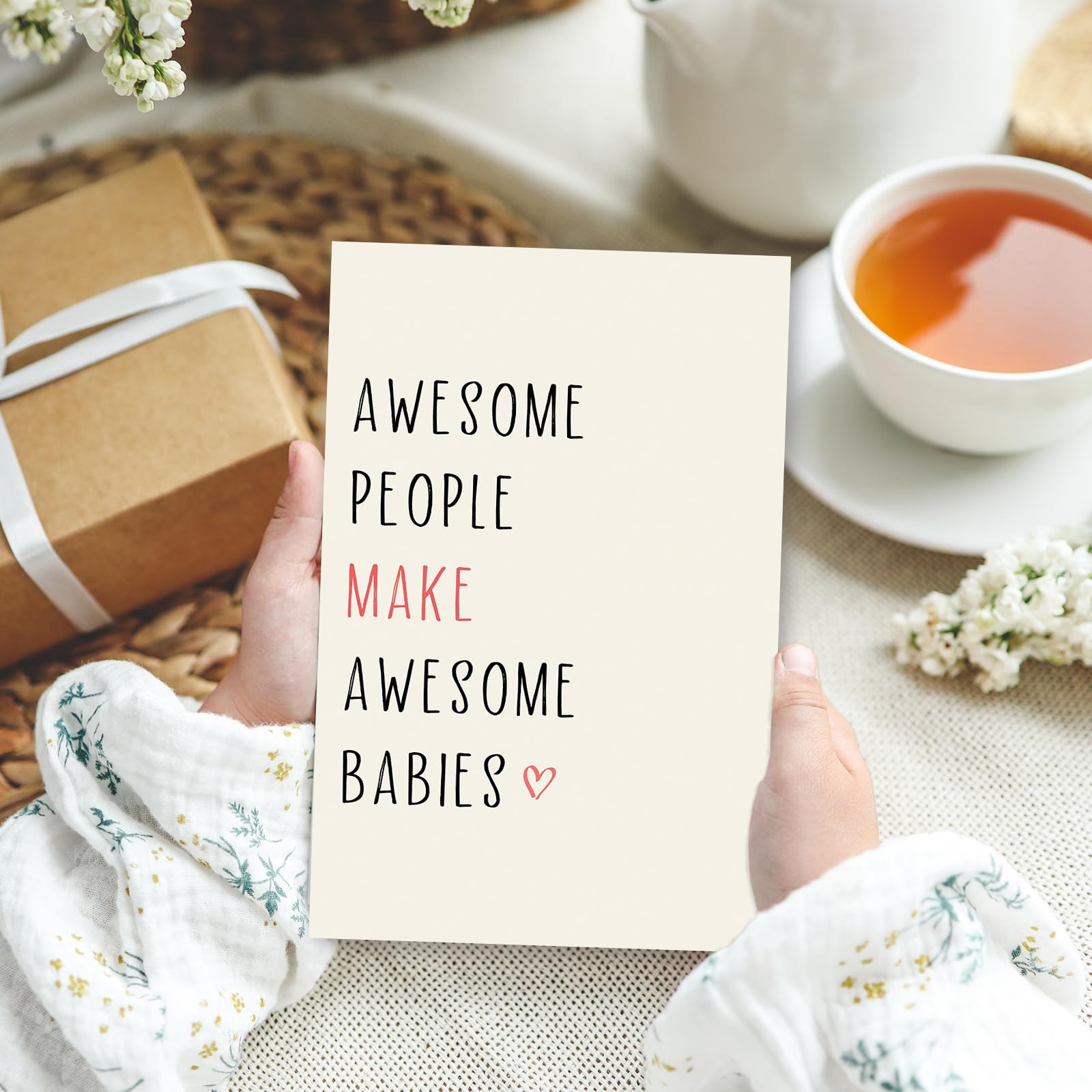 Missonemi Funny Baby Shower Card, Humorous Baby Shower Gifts for Girls Boys, New Baby Card for New Mom New Dad, Cute Baby Expecting Card, New Baby Arrival Card, Congratulations Pregnancy Card