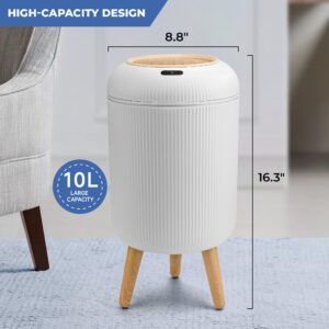 Pukomc Smart Sensor Wastebasket, Convenient and Hygienic Easy to Use, Technology Sensor Waterproof Wastebasket Plastic Wastebasket for Kitchen, Bathroom, Bedroom, Living Room, Office and Outdoor