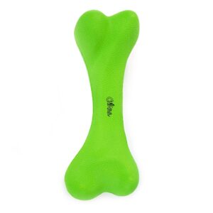 CHIWAVA 7.1" Rubber Bone Dental Dog Toy Solid Bones Teeth Cleaning for Medium Large Dogs Color Green