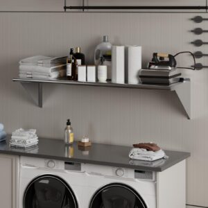 AmGood 18" X 60" Stainless Steel Wall Shelf | NSF | Garage, Laundry, Storage, Utility Room | Restaurant, Commercial Kitchen