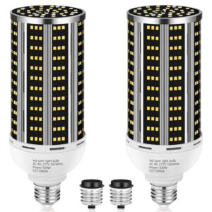 100w 2 pack led corn light bulb,(1000w equivalent )commercial grade daylight 5000k e26/e39 14200lm medium mogul base led lamp,large area lights for outdoor indoor garage warehouse factory bay light