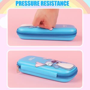 SUMONDA Stitch Pencil Case School Supplies Stationery Organizer Big Pencil Box Cute Pen Pouch With Compartment For Girls Boys Kids Teens Women (Blue1)