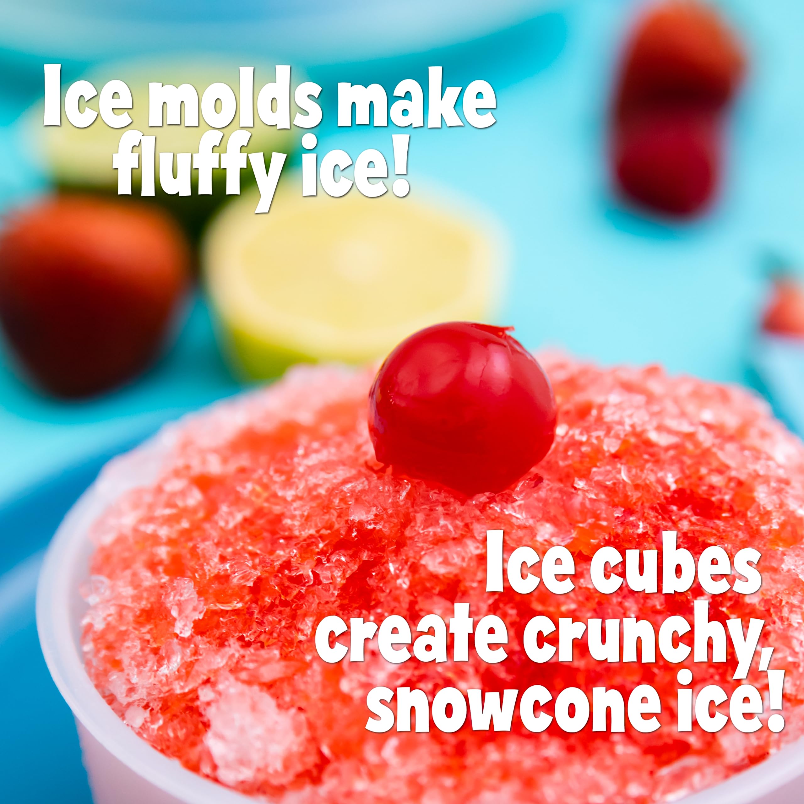 Hawaiian Shaved Ice Mini Snow Cone Machine - Portable Countertop Ice Shaver with No Slip Base - No Electricity Needed - Ice Cup Included - Lightweight - Stainless Steel Blade