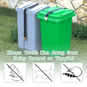 Memrita Trash Can Lid Lock,Outdoor Trash Can Locks Strap,Adjustable Garbage Can Lid Locks,Trash Can Lock for Prevent Rummaging,Locking Trash Can During Strong Wind