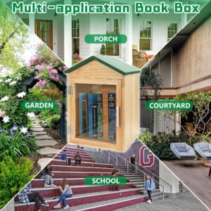 PROLEE Little Library Waterproof, Little Library Box Outdoor, Sharing Books (Model A)