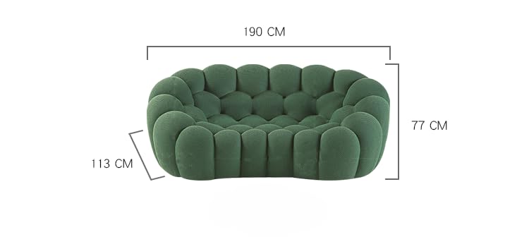 1987vroma Italian Roach Castle Bubble Sofa! Unique appearance, perfect blend of light luxury, personality and creative elements, minimalist design. (Double Seat)