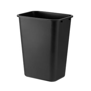 SunSierra 10 Pack, Recycle Wastebasket, 28 Qt. / 7 Gallon Rectangular Wastebasket/Trash Can Kit - Space Saving Recycling Bin, Narrow Spaces in Commercial, Kitchen, Home, Office, and Dorm - Black