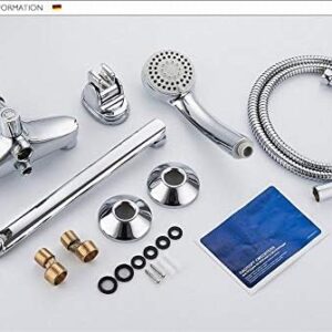 Kitchen Taps Bathtub Faucet Bathroom Chrome Plated Outlet Pipe Bath Shower Faucets Head Surface Inside Brass Bathtub Faucets