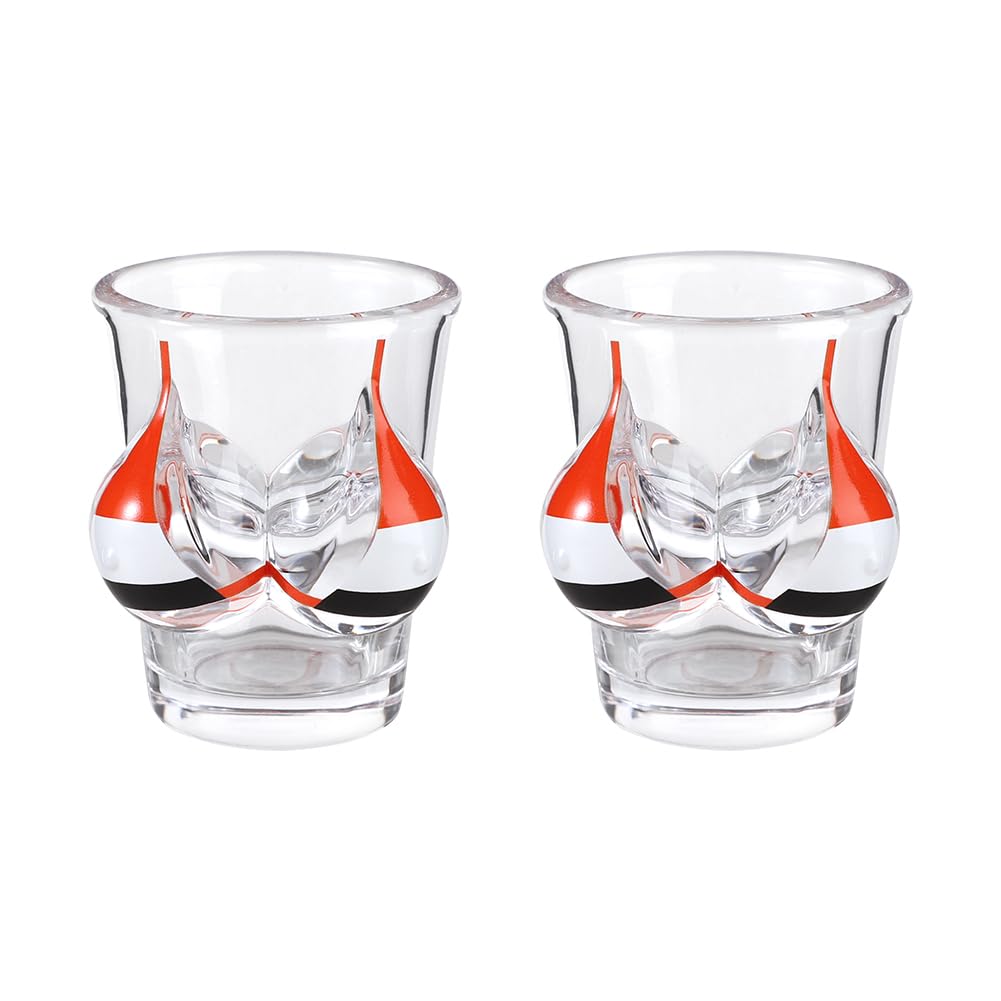 2 Pieces Shot Glasses Bikini Bust 3D Shot Glasses Funny Body Shape Wine Glasses Transparent 53ml Beverage Cups Glassware Bar Decoration Cup Bachelor Party Shot Glasses Cocktail Whiskey Glasses