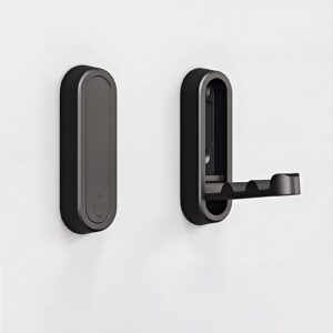 matte black foldable towel hooks for bathroom,wall hooks for hanging heavy duty coat robe purse hooks, foldable hooks storage solution for bathroom,closet,entryway,pool and kitchen (2, matte black)