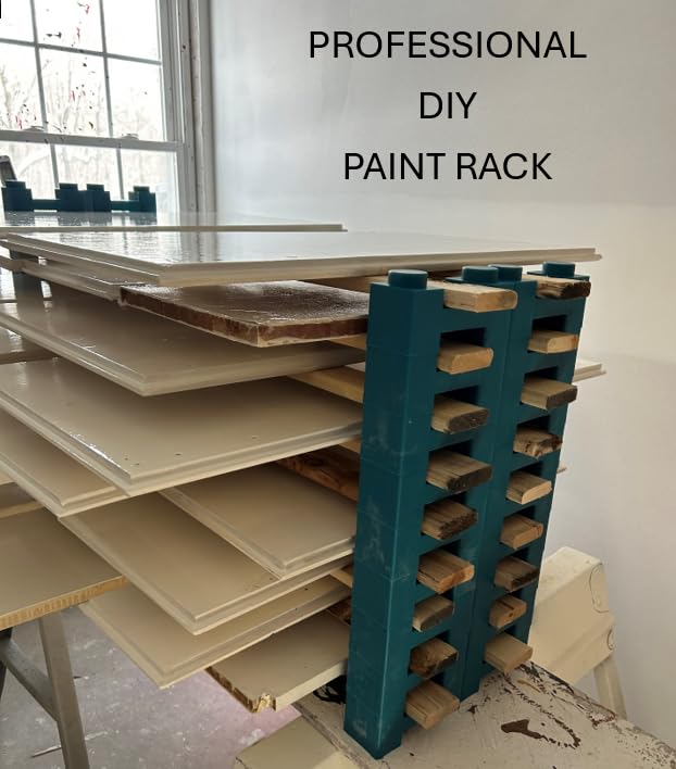 PDRS/24 - Painters Drying Rack Solution - Paint Rack - Siding - Trim - Kitchen Cabinet Doors - Doors and More! - Contractors - DIY - (24/pkg.)