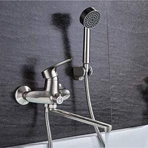 Kitchen Taps Bathtub Faucet Bathroom Chrome Plated Outlet Pipe Bath Shower Faucets Head Surface Inside Brass Bathtub Faucets