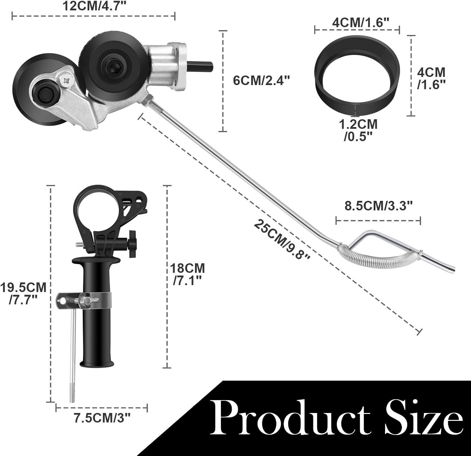 7PCS Electric Plate Cutter for Metal Drill, Sheet Metal Nibbler Drill Attachment, Sheet Metal Cutter Tool with Adapter, Easy Metal Plate Cutting for Iron, Whiteboard, Steel, Copper, Aluminum