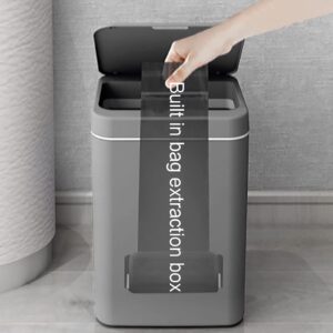 Generic Automatic Trash Can,4.2Gallon Self-Sealing and Self-Changing Smart Trash Can, Rechargeable Touchless Motion Sensor Trash Bin with lid for Bathroom Kitchen Office Bedroom (White, 16L)