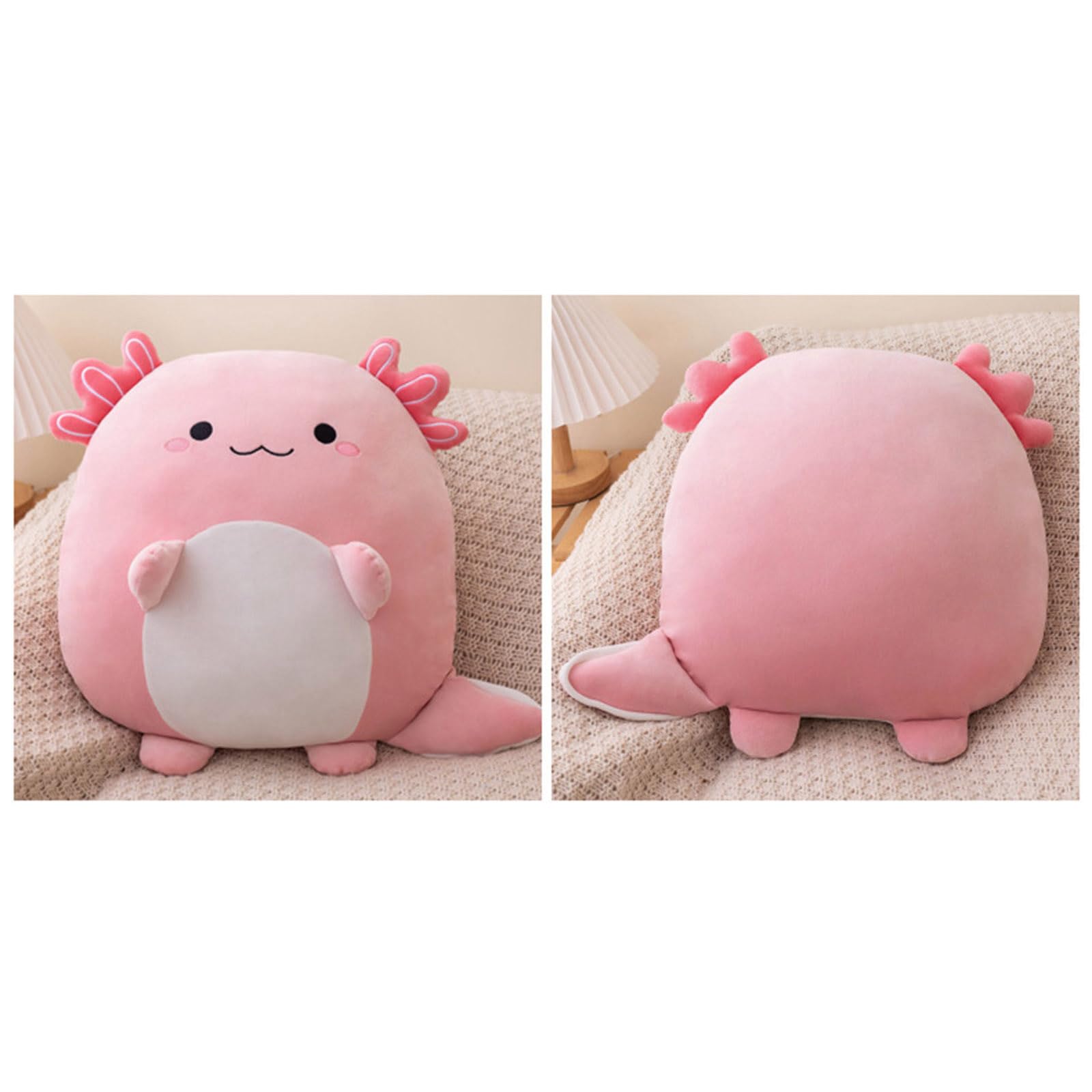 16 Inch Plush Axolotl Stuffed Animal Axolotl Hugging Pillow Pink Axolotl Plushies Throw Pillow Axolotl Anime Gift for Kids and Lovers in Birthday,Valentine's Day,Christmas...