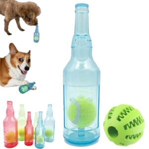 ezghar zentric crunchnplay bottle toy, zentric shop bottle toys for dogs, bottle chew toys for dogs, dog toy water bottle cruncher, plastic bottle toys for dogs with ball (s,blue)