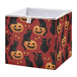 kigai happy halloween rectangular storage bins - 15.8 x 10.6 x 7 in large foldable rectangular organizer storage basket for home office, nursery, shelf, closet