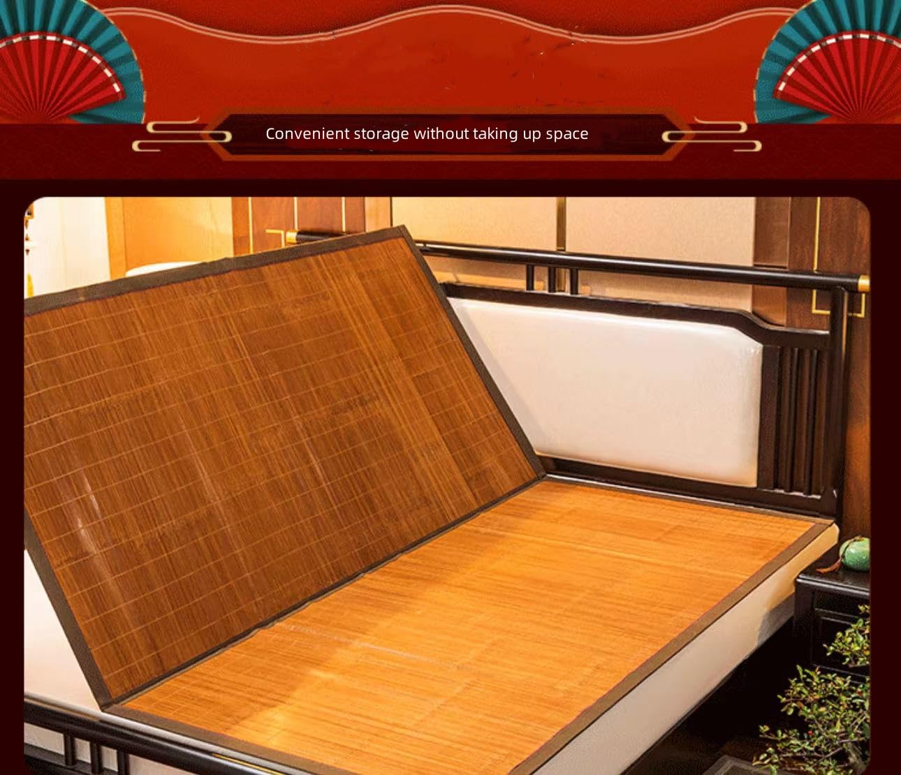 Shuanggui Bamboo-Mat-Summer-Mattress-Pad-Sleeping-Cooling-Pad-for-Bed-Size-0.6x1.8M/23x70in, liangxi006