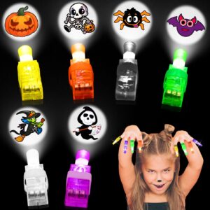 36pcs halloween party favors for kids,halloween led light up finger lights toys goodie bag fillers treats glow in the dark toy favors bulk for halloween party classroom prizes trick or treats gifts