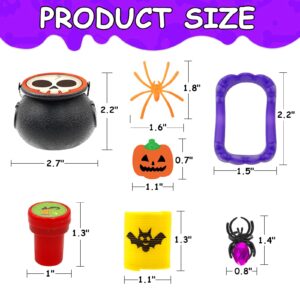 192 PCS Halloween Party Favors for Kids, 24 Pack Prefilled Small Plastic Witch Cauldron Halloween Toys in Bulk for Halloween Party School Classroom Prizes Trick or Treats Gifts