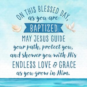 Prime Greetings Baptism Card, Made in America, Eco-Friendly, Thick Card Stock with Premium Envelope 5in x 7.75in, Packaged in Protective Mailer