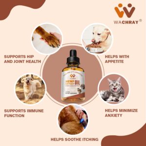 （3-Pack） Hemp Oil for Dogs Cats - Calming Drops Dog Relaxants - Help Pets Anxiety Stress Hip & Joint Pain Arthritis Sеizures Rеlief - Skin Нiр Jоint Hеalth - Organic Pet Hemp Oil Drops